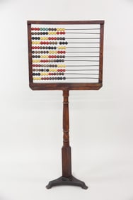 Victorian Classroom Abacus on Cast Iron Stand