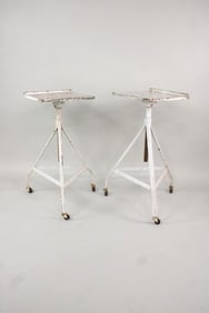 Pair of Industrial Artist's Sculpture Display Stands with Ledges, 2 of 2