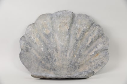 Antique 19th C. Lead Shell Shaped Fountain Piece