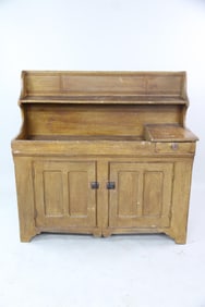 19th C Mustard Yellow Painted Dry Sink