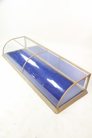 Large General Store Nickel Plated Showcase with Curved Glass