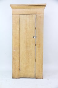 Faux Grain Painted Tall Wood Cupboard