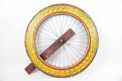 Carnival Painted Wood Gambling Game Wheel