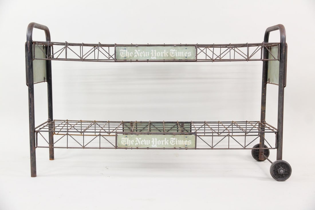 New York Times Advertising Newsstand Display Shelf Cart (1 of 13)
