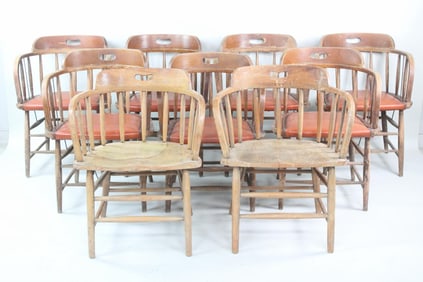 Lot of 9 Firehouse Windsor Chairs