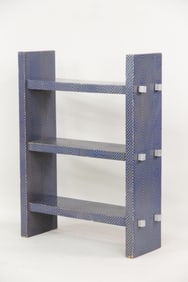Op Art Pattered Laminate 3-Tier Bookcase with Metal Details