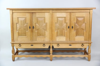 Danish Modern Oak Sideboard by Henry Kjaernulf