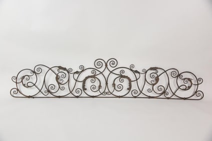 Scrolled Wrought Iron Architectural Piece, Asian Style