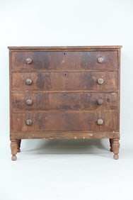Victorian Mahogany 4 Drawer Dresser