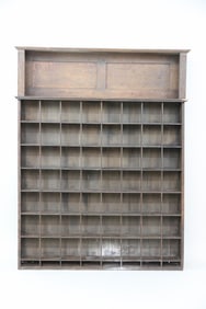 Oak General Store Mail Sorter Cabinet with Crown