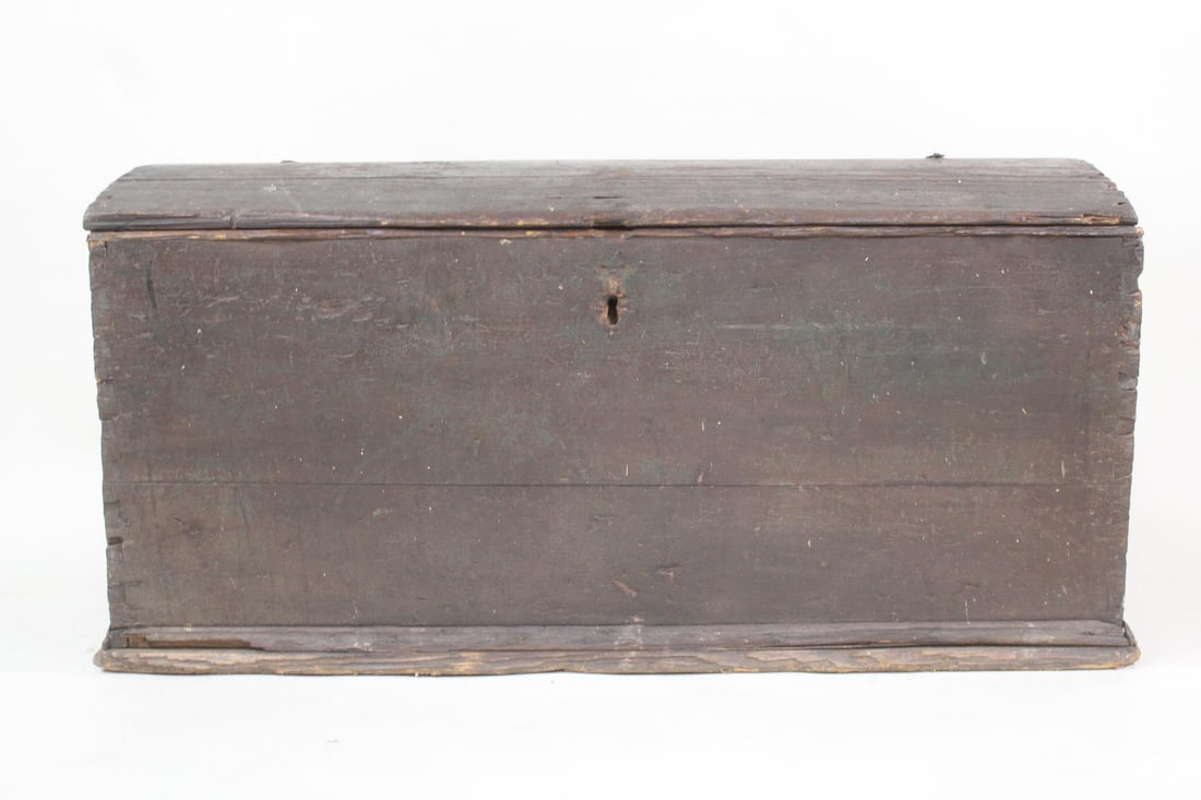 Primitive Domed Top Wood & Iron Trunk, Tool Box (1 of 17)