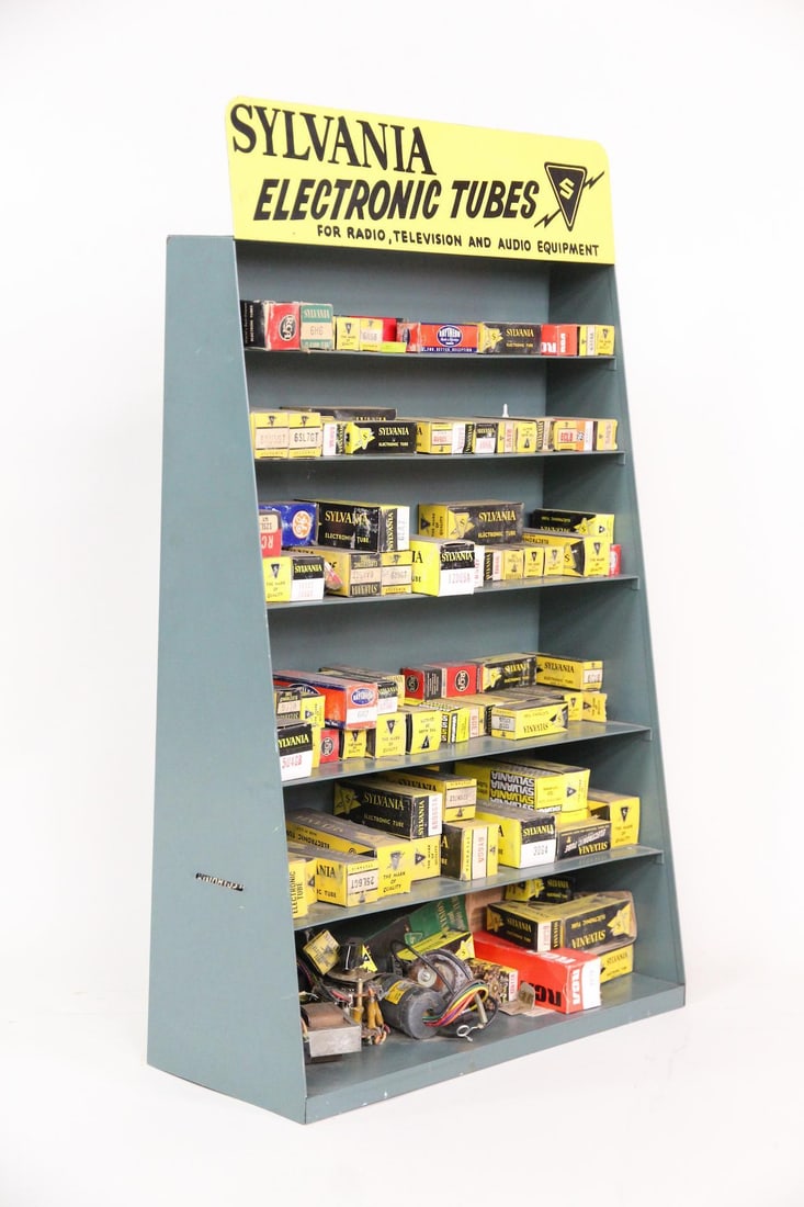 Sylvania Metal Display Shelf with Electronic Vacuum Tubes (1 of 16)