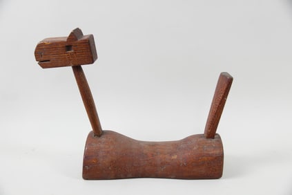 Primitive Folk Art Carved Wood Horse Figure