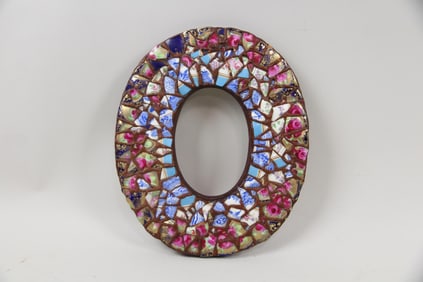 Ceramic Mosaic Letter "O" or Picture Frame