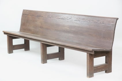 8 Ft Chunky Oak Railway Train Station Bench