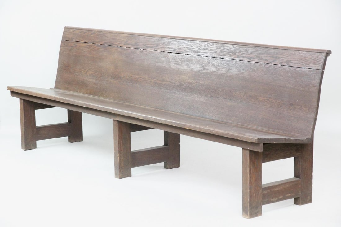 8 Ft Chunky Oak Railway Train Station Bench (1 of 10)