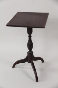 Primitive Turned Wood Candle Stand