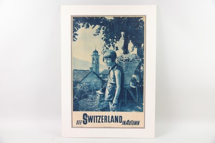Vintage Travel Poster Switzerland in Autumn