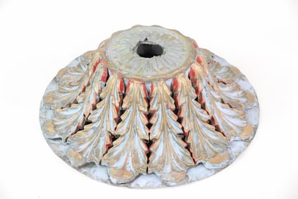 Victorian Painted Metal Christmas Tree Skirt