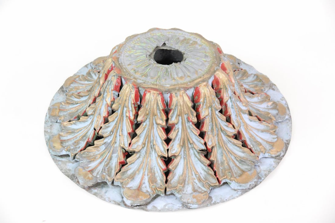 Victorian Painted Metal Christmas Tree Skirt (1 of 8)