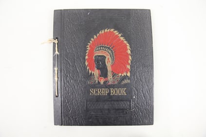 1947 Scrapbook Filled with Cartoon Drawings