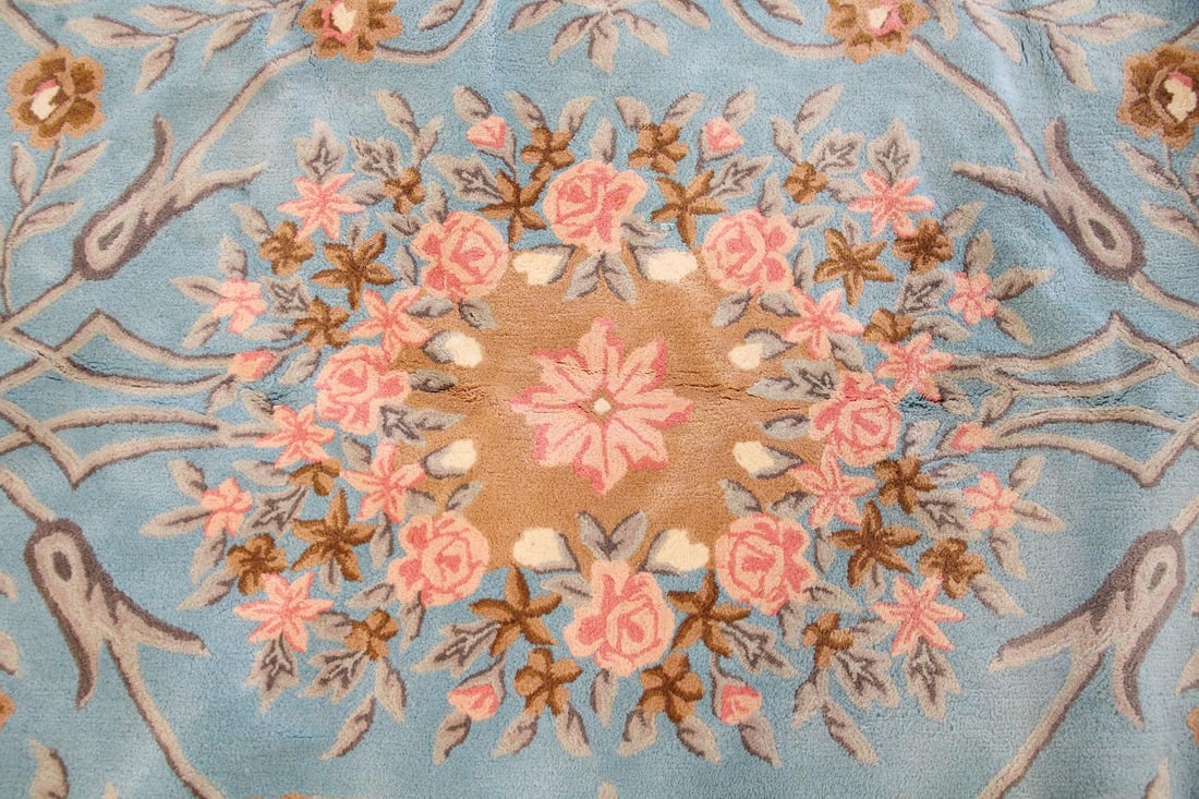 Huge Floral Wool Rug by Berven of California, 21 x 11.5 Ft (1 of 10)