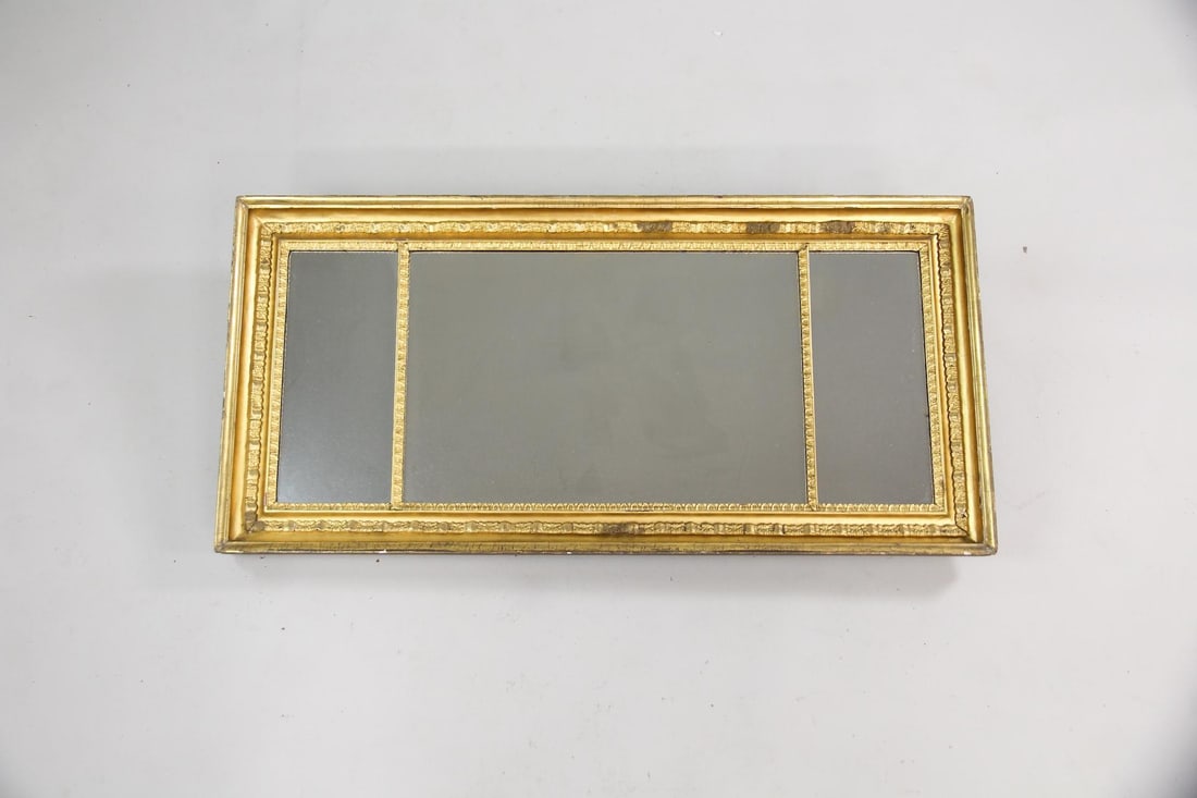 19th Century Triple Plate Gold Gilt Mantel Mirror (1 of 10)