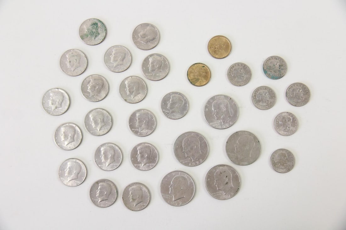 Collection of 30 US Dollar & Half Dollar Coins (1 of 11)