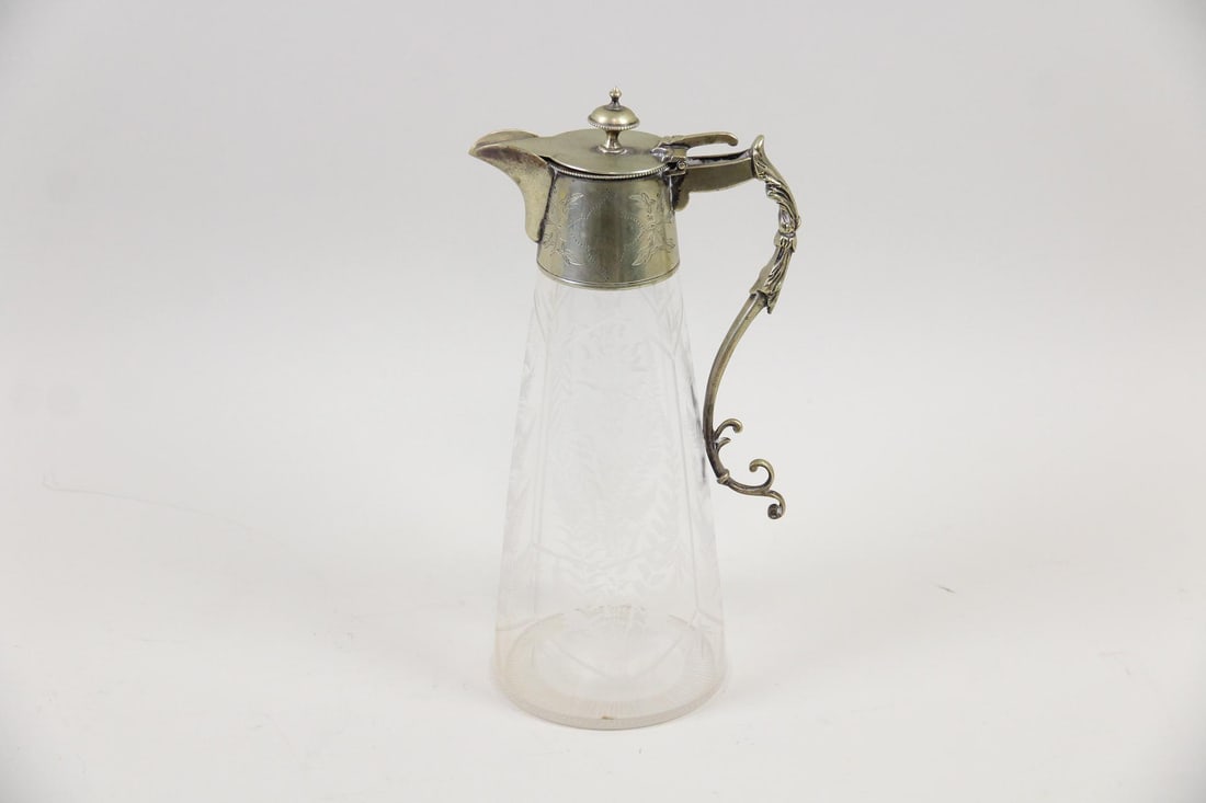 Victorian Fern Etched Glass Claret Jug (1 of 9)
