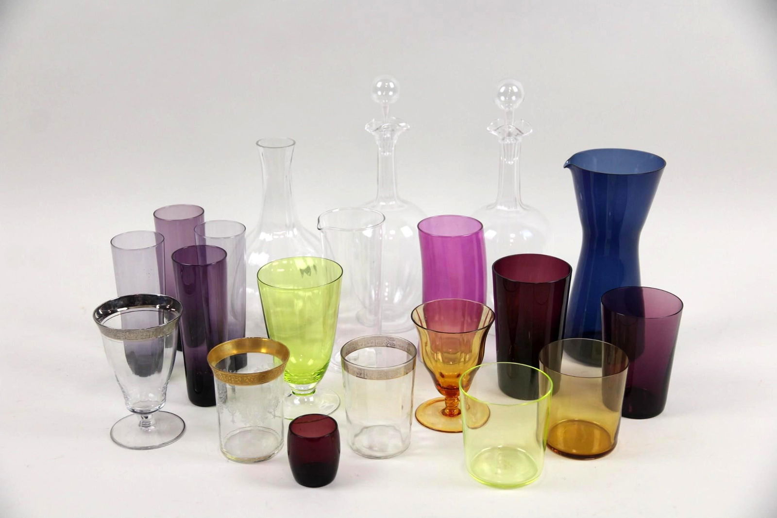 20 Pc Lot of Colorful Glass Vessels (1 of 20)
