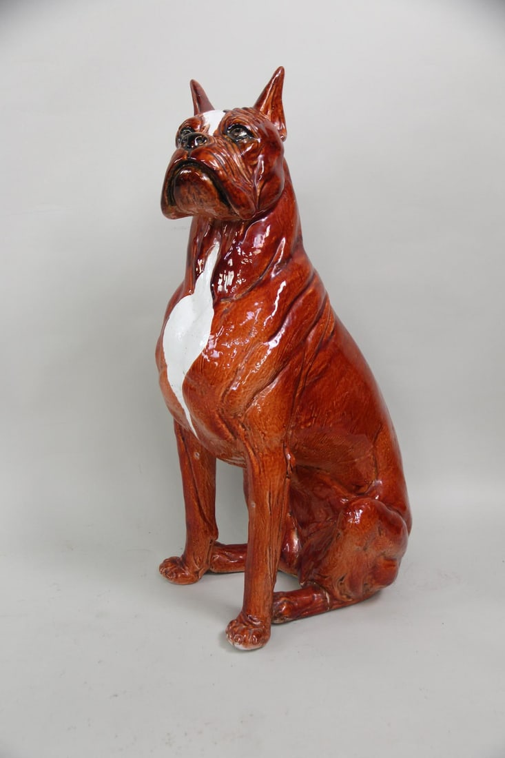 Life Size Ceramic Boxer Dog (1 of 15)