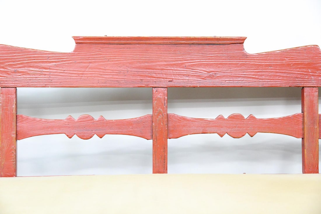 Primitive Pull-Out Settle Bench, Red Paint - 3