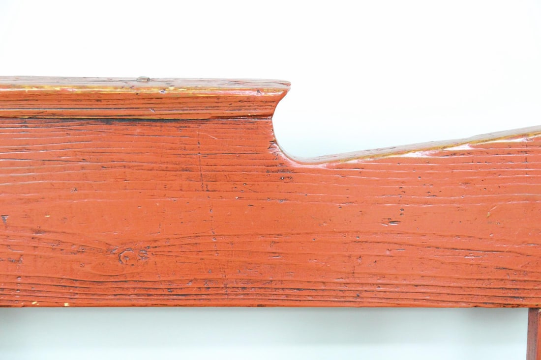 Primitive Pull-Out Settle Bench, Red Paint - 4