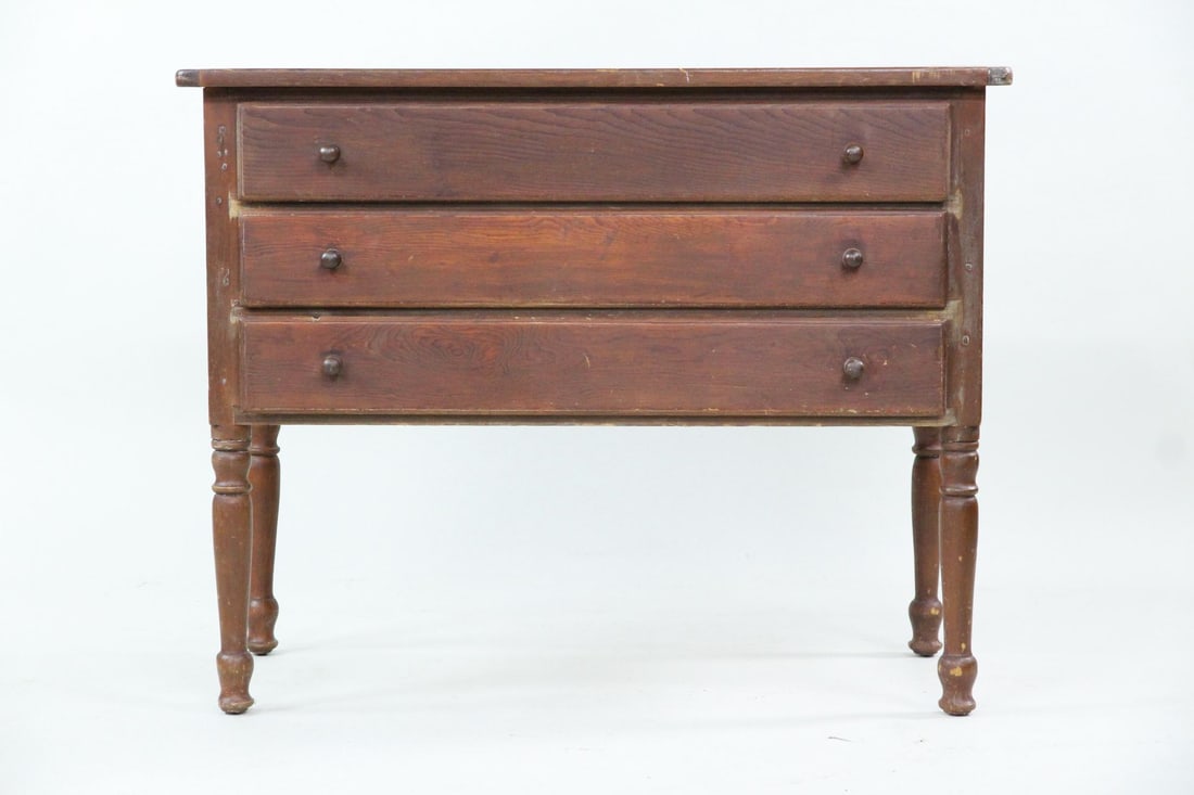 19th C. Shaker Style 3-Drawer Stand (1 of 14)