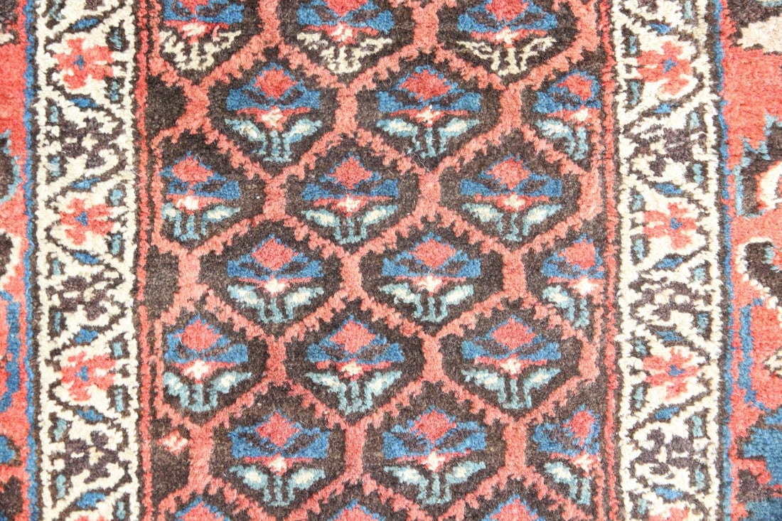 Persian Wool Runner Rug with Floral Field (1 of 10)