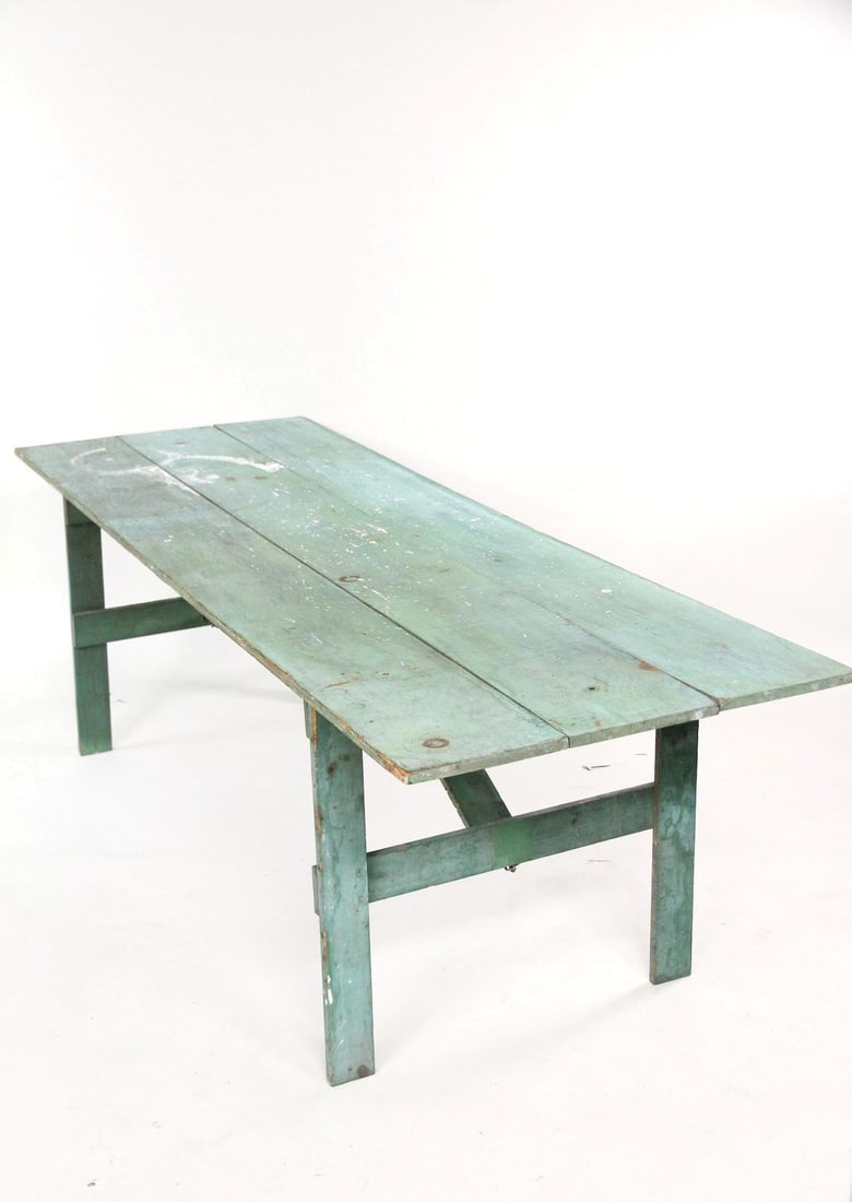 Green Painted Folding Farm Table (1 of 15)