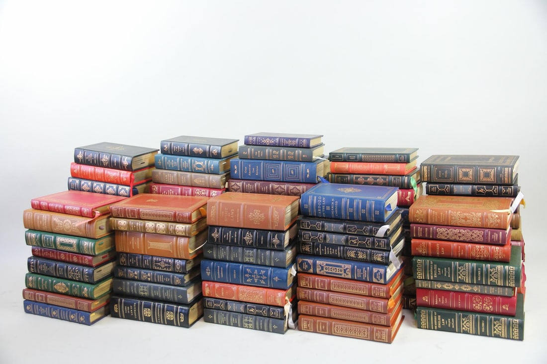 Collection of 87 Leather Bound Books, Franklin Library & Audubon (1 of 20)