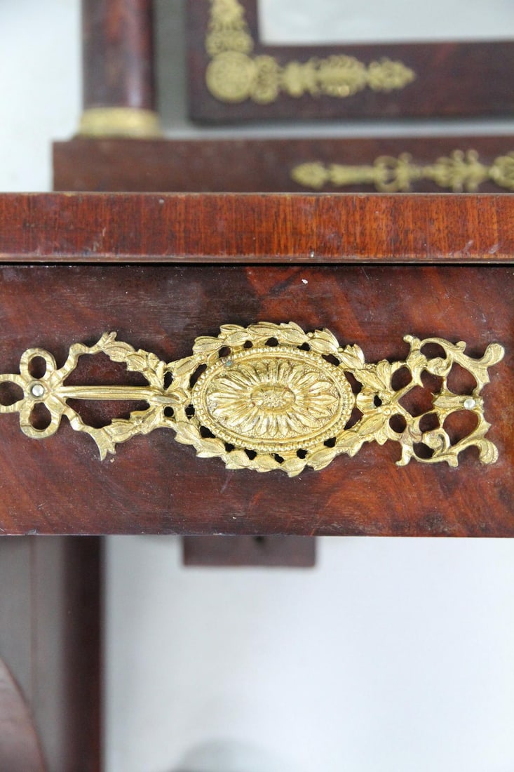 Empire Ormolu Mirrored Pier Console or Dressing Table - 3