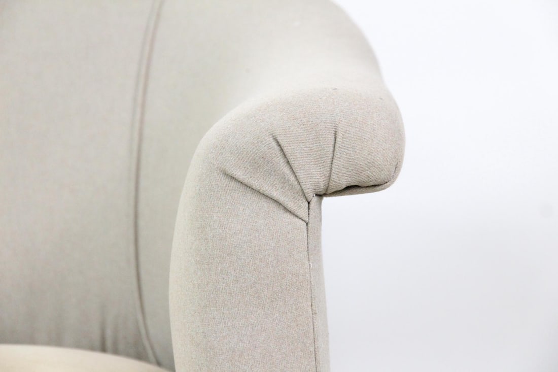 Curved Back Upholstered Sofa Settee - 3