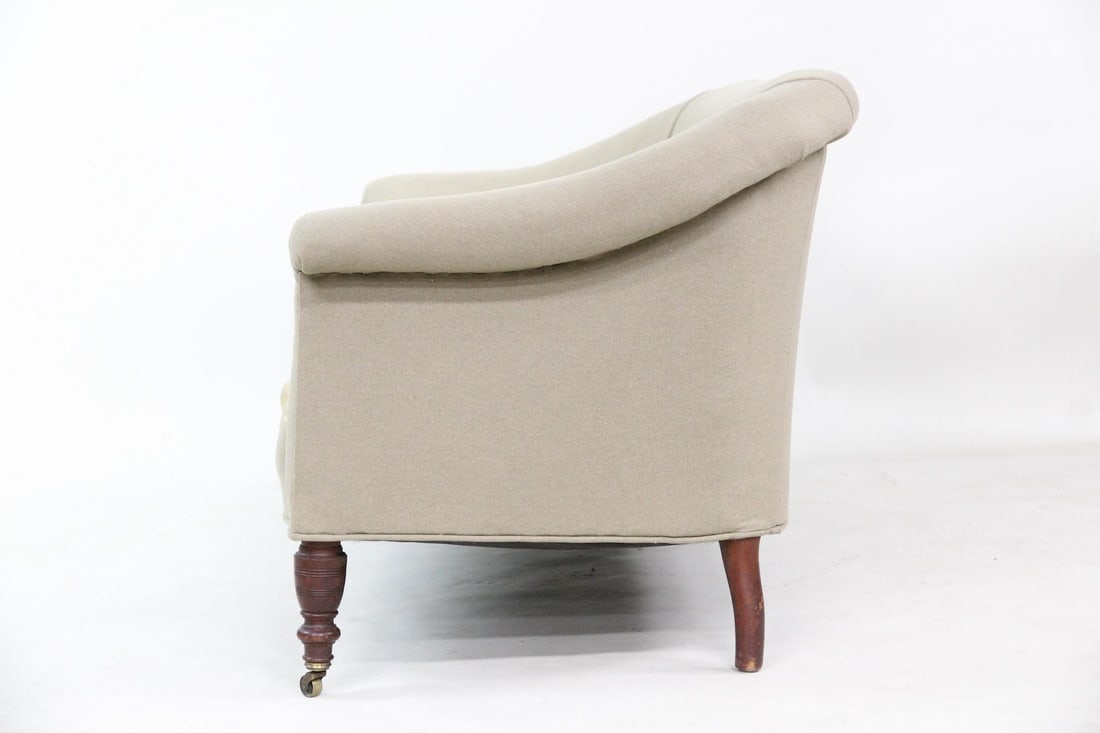 Curved Back Upholstered Sofa Settee - 5