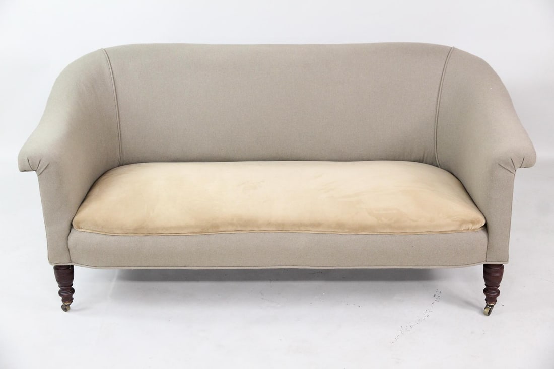 Curved Back Upholstered Sofa Settee - 6