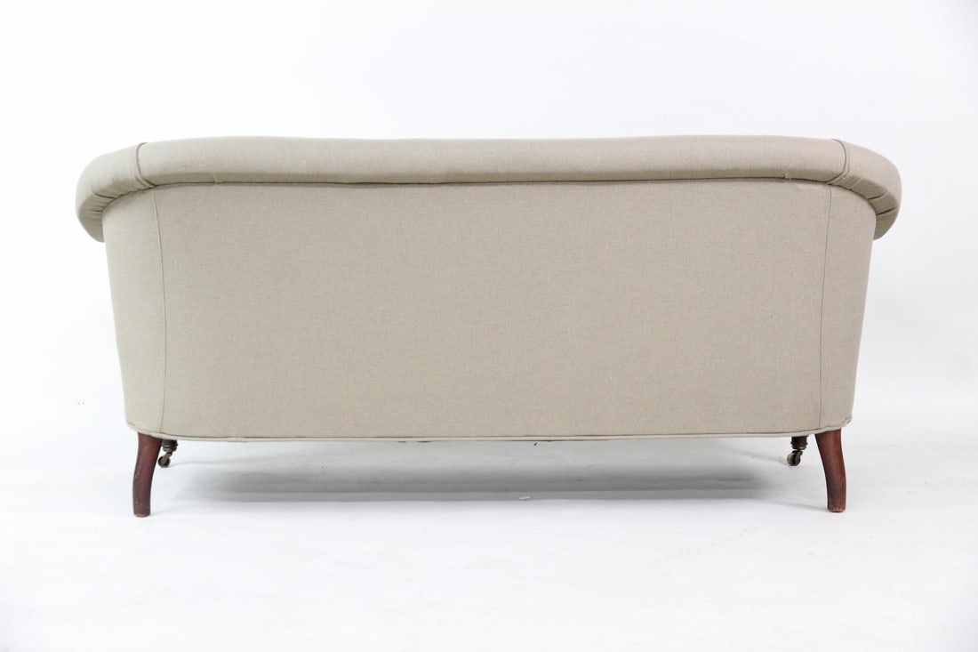Curved Back Upholstered Sofa Settee - 7