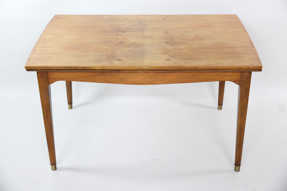 Danish Wood Dining Table, Drop-Leaf - 10