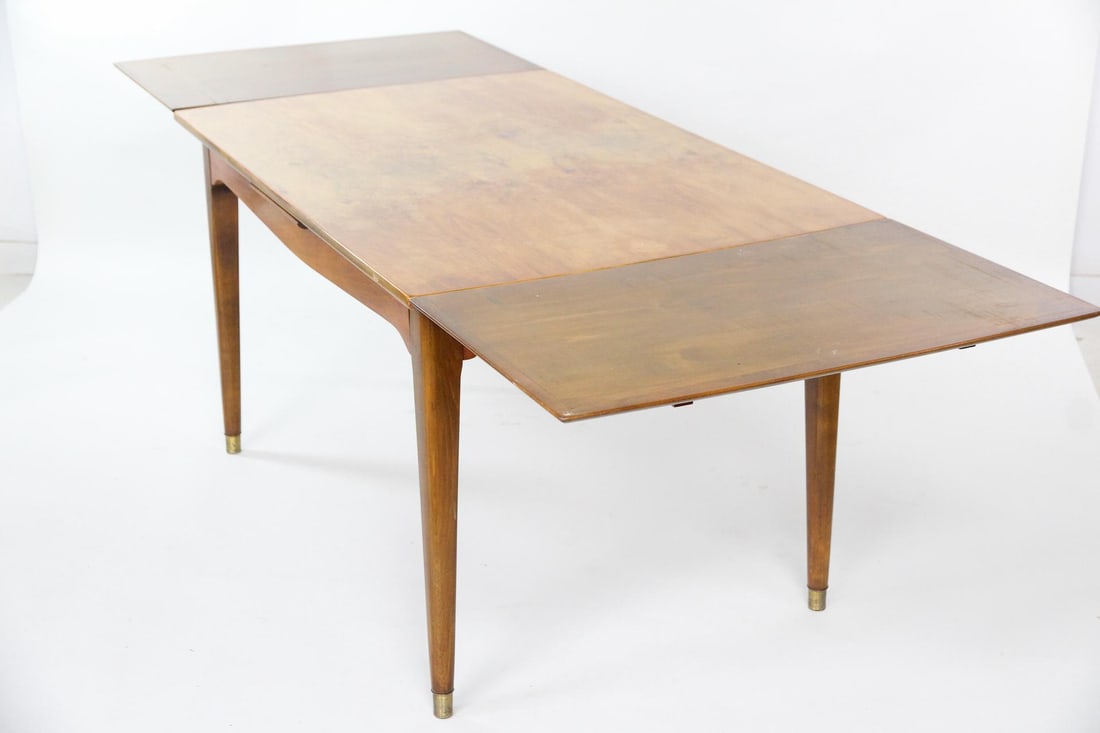 Danish Wood Dining Table, Drop-Leaf - 8