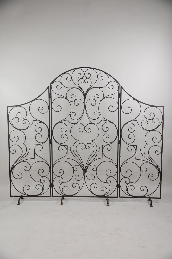 19th Century Wrought Iron Trifold Screen (1 of 11)