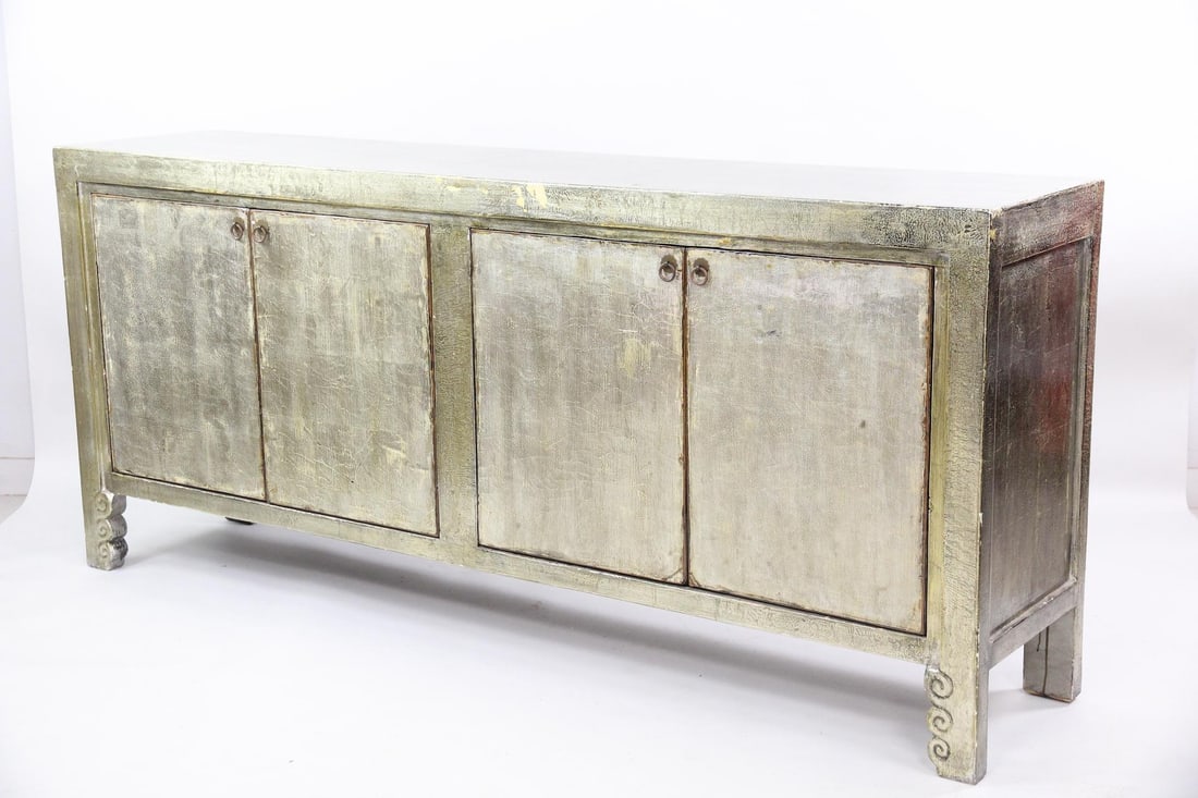 Silver Leaf Chinoiserie Credenza (1 of 13)