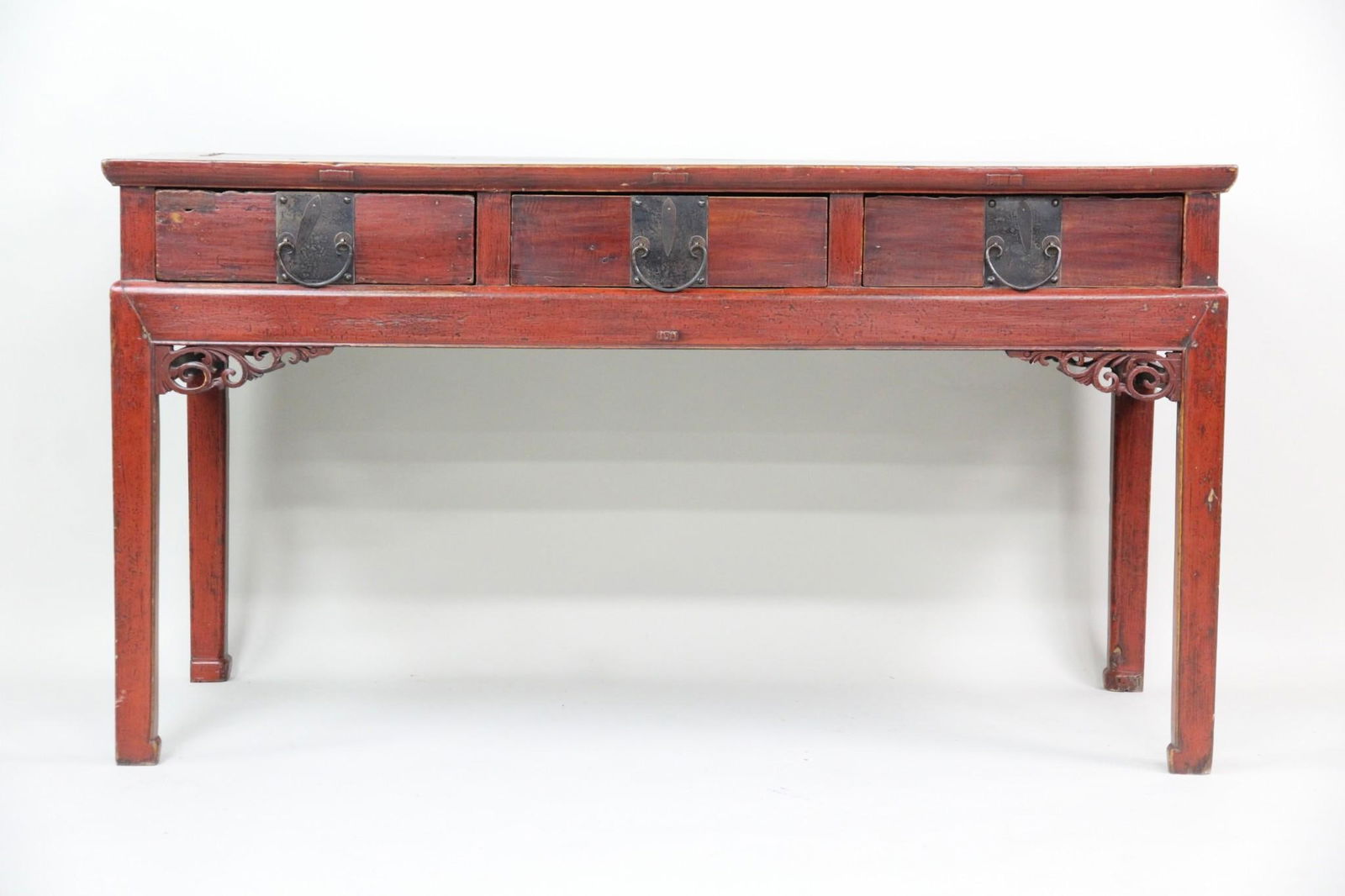 Chinese Red Lacquered Console Table - 7