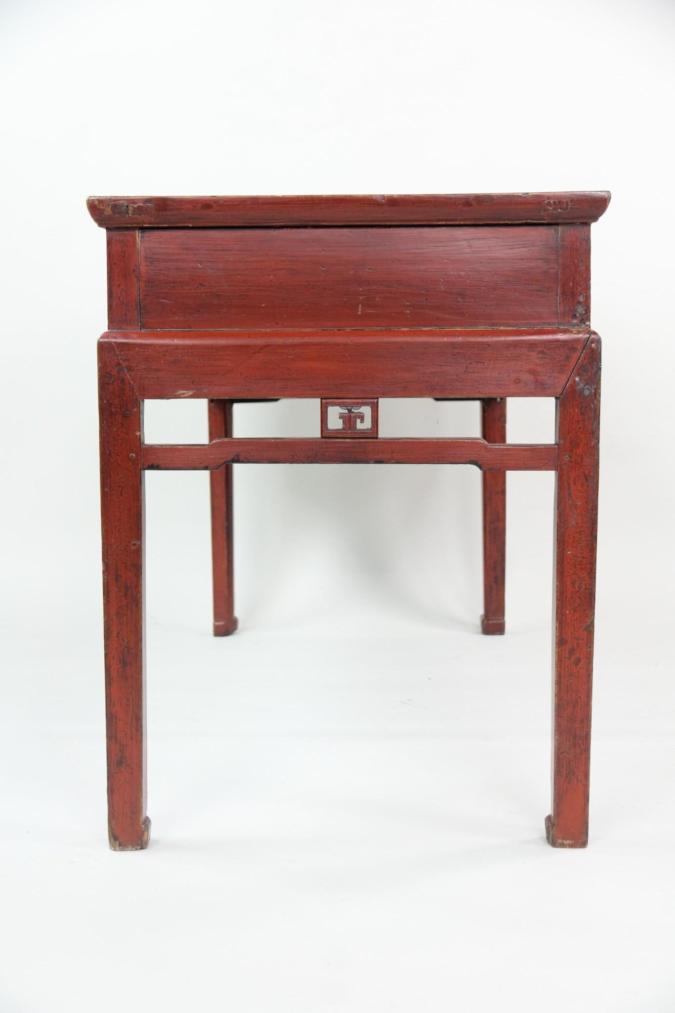 Chinese Red Lacquered Console Table - 9