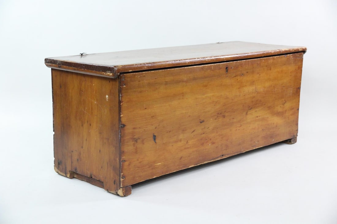Primitive Pine Wood Trunk, Blanket Chest (1 of 12)
