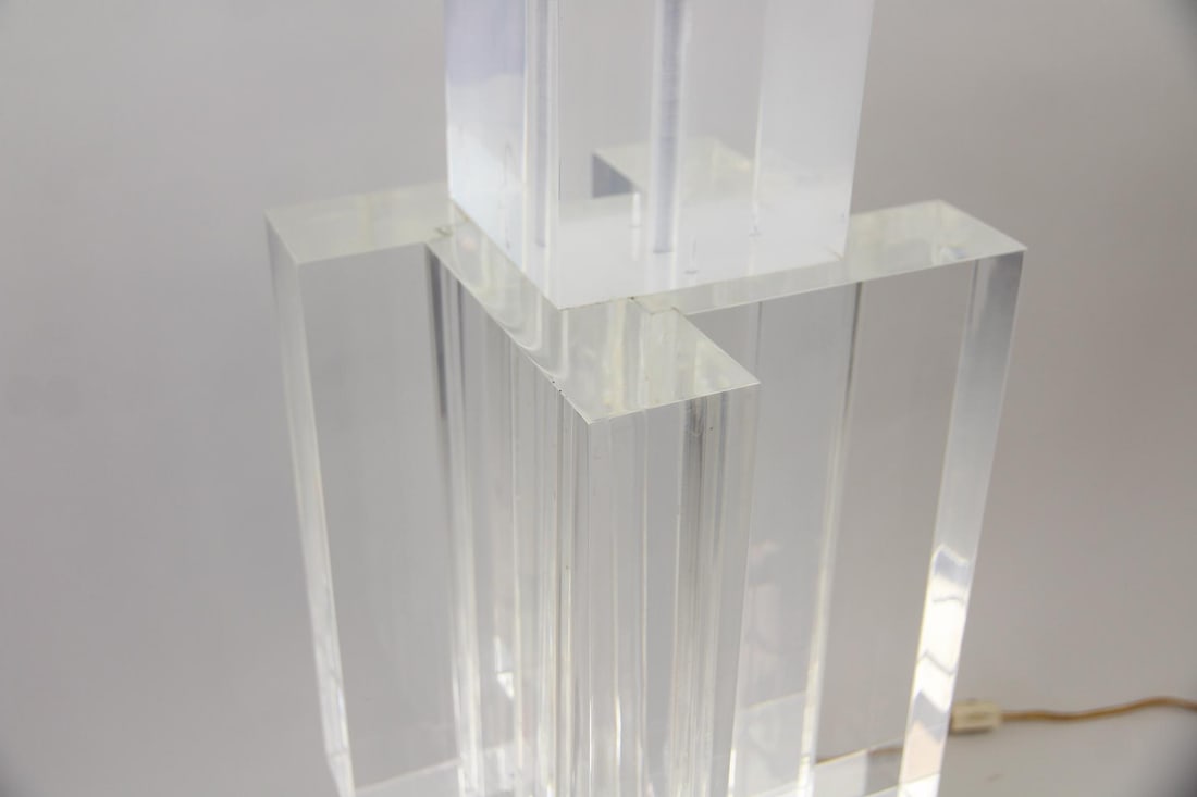 Stacked Lucite Skyscraper Table Lamp - 5